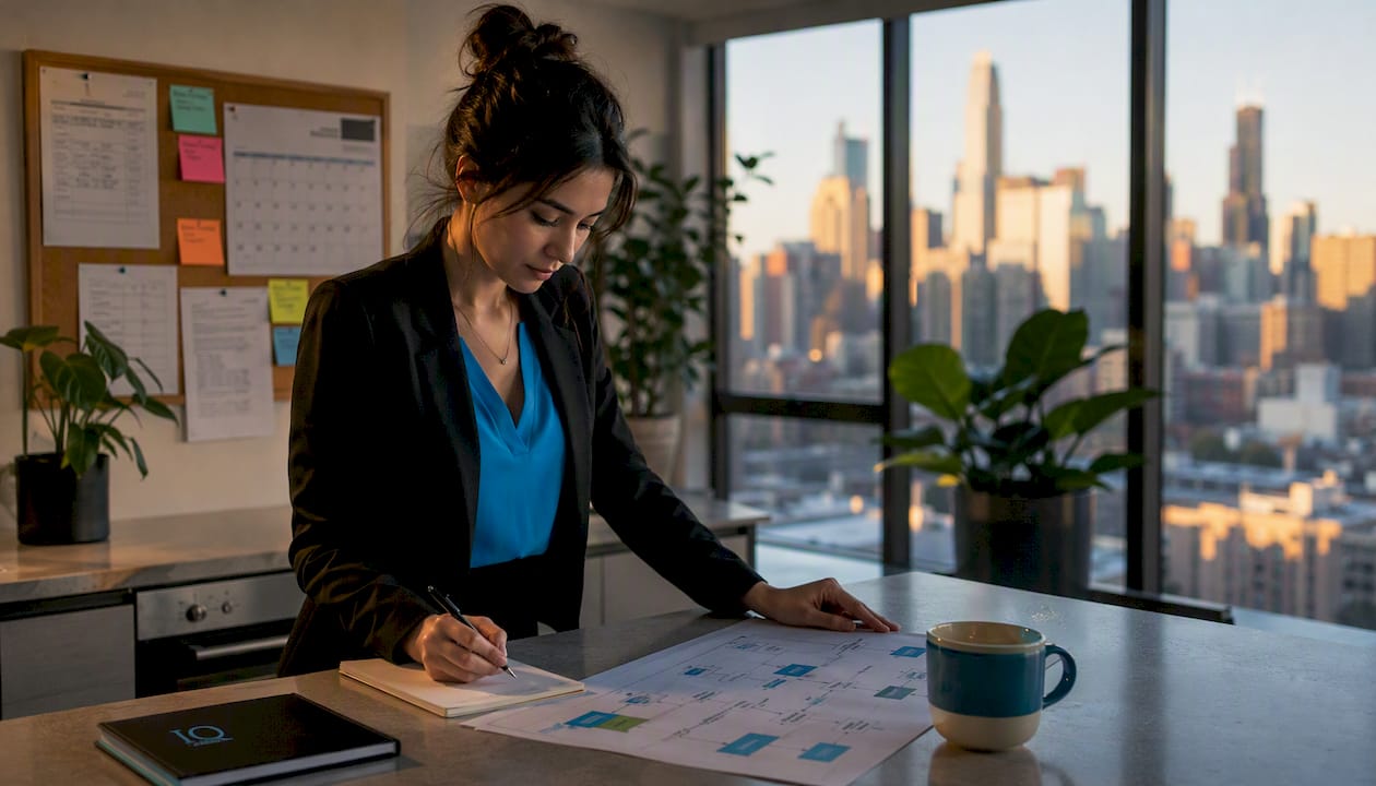 Project manager planning AI automation implementation