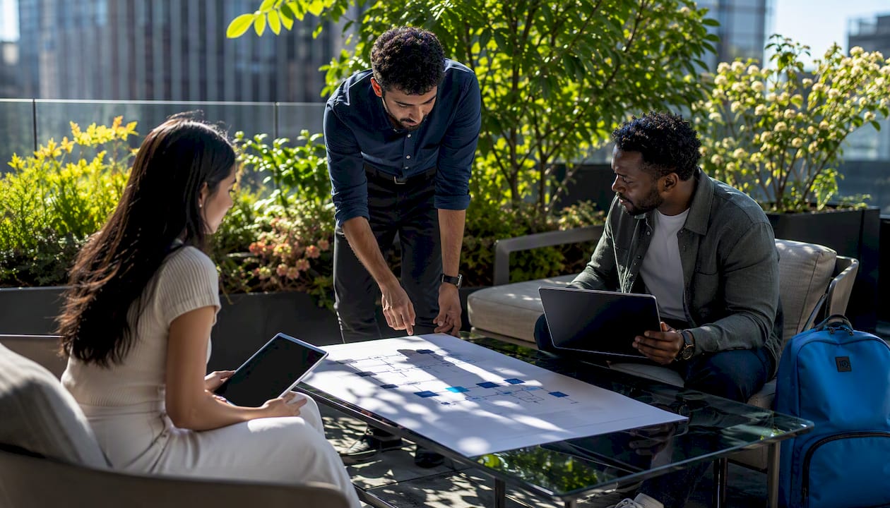 Team discussing AI workflow automation strategy