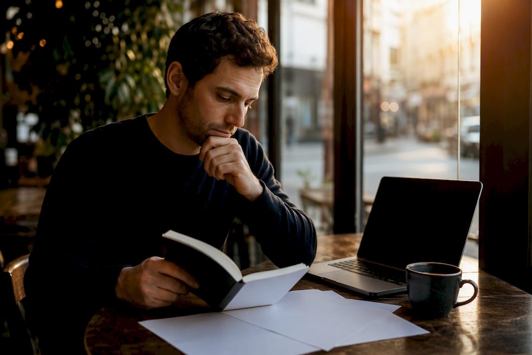Founder manually calculating customer value