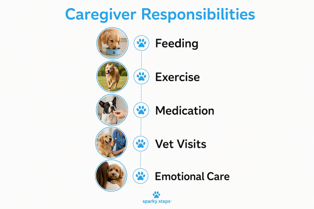 Infographic of pet caregiver key responsibilities