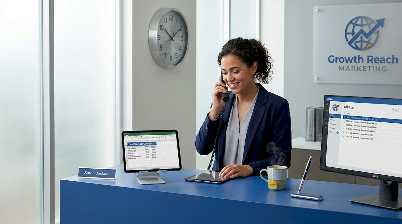 Salon receptionist tracks phone call conversions