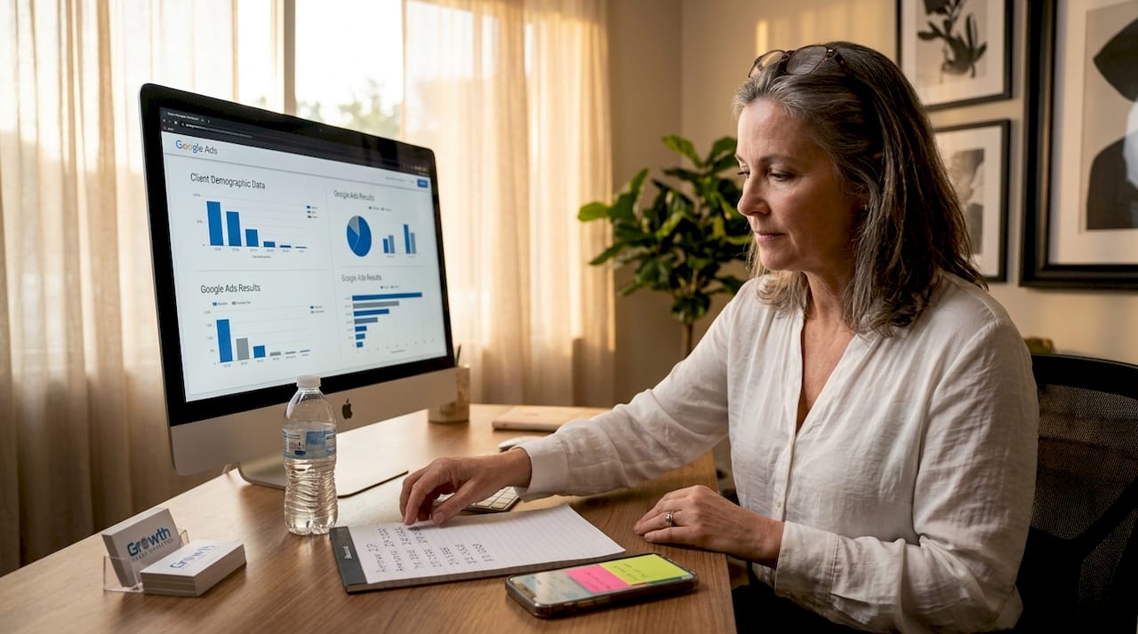 Clinic owner analyzing local client targeting