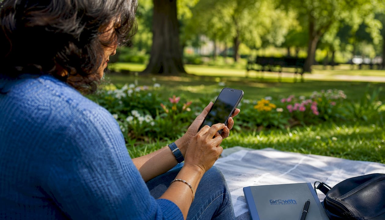 Client booking appointment via smartphone