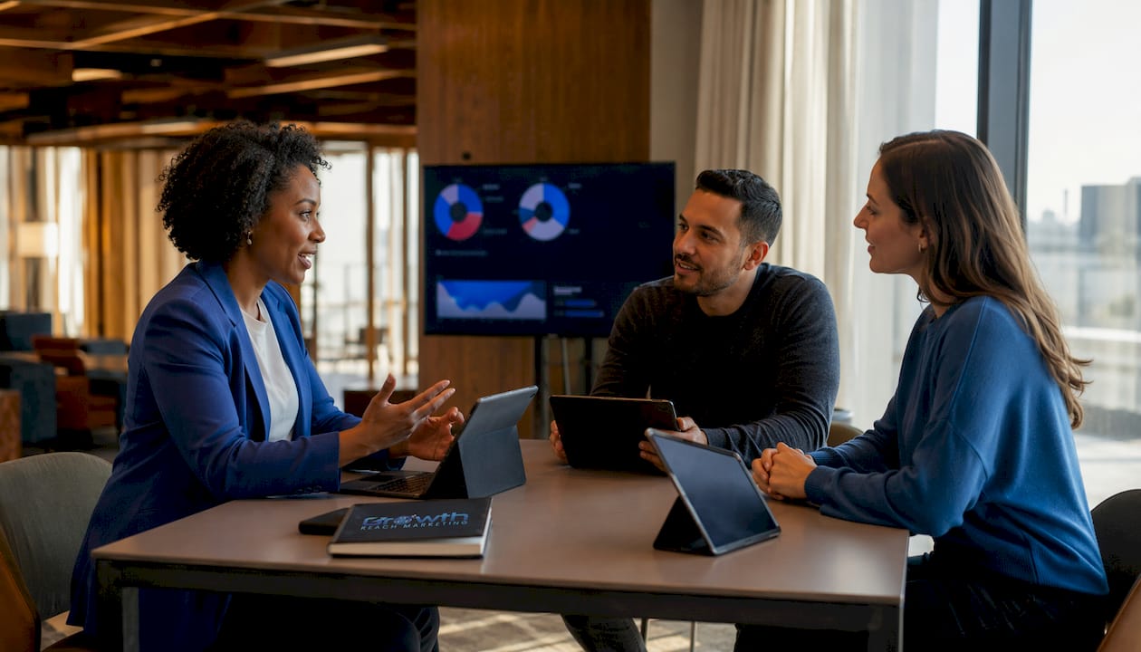 Diverse marketers discussing segmentation strategies