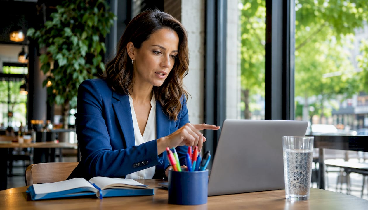 Med spa manager analyzing membership value data