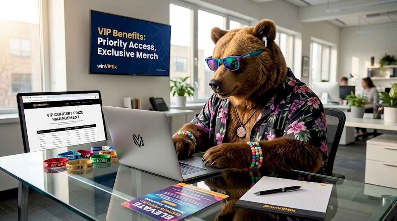 Man reviewing VIP concert prize perks