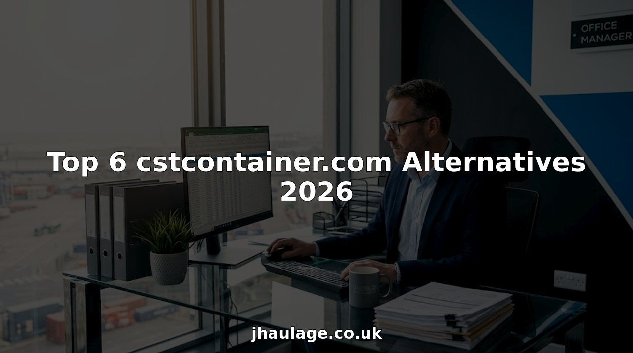 Logistics manager at desk reviewing container alternatives