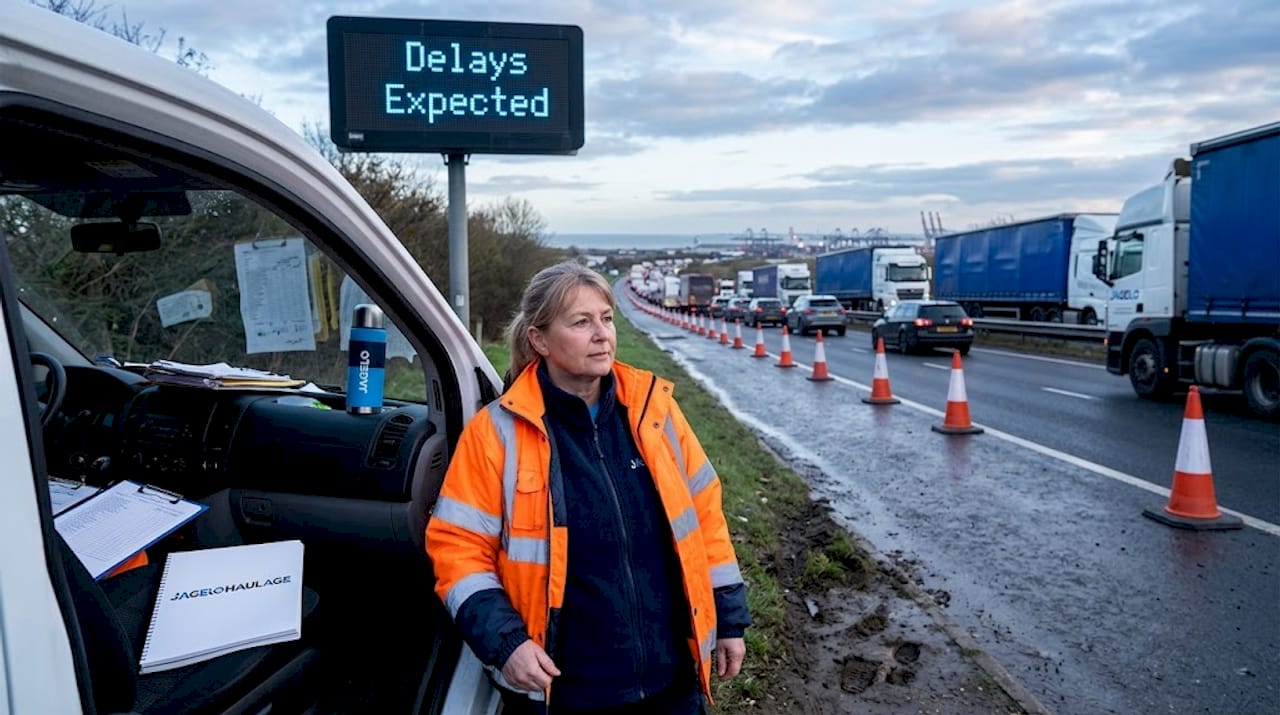 Supervisor monitoring A14 congestion after incident