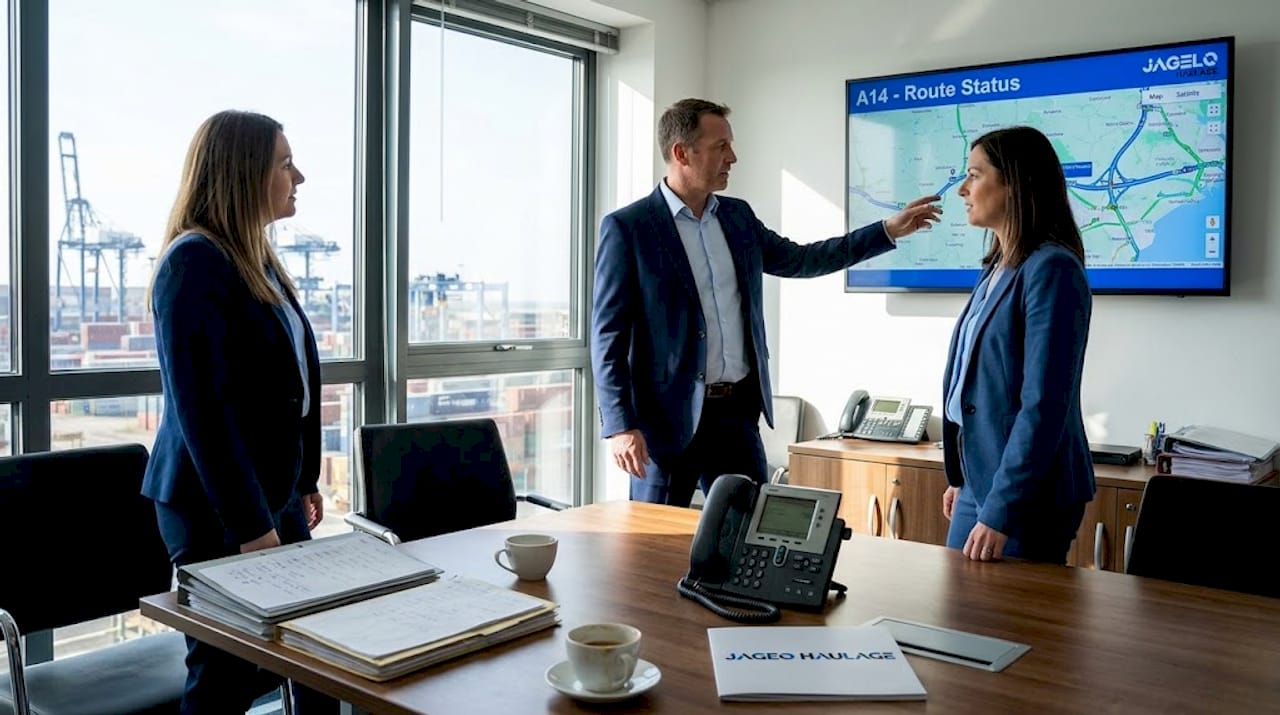 Port managers reviewing Felixstowe motorway access