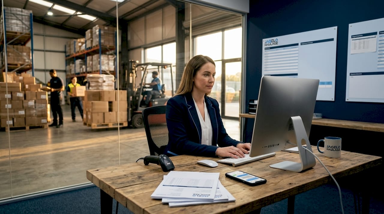 Logistics coordinator using warehouse management system