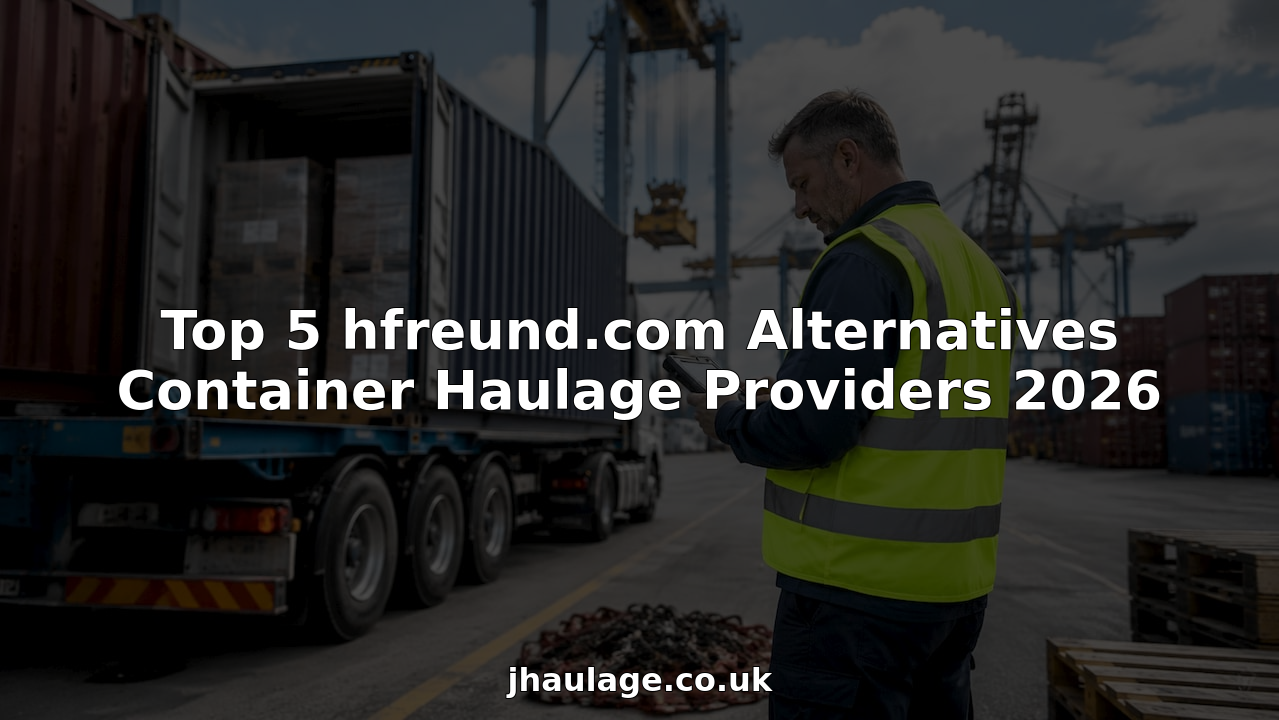 Logistics manager using GPS device by container truck at port