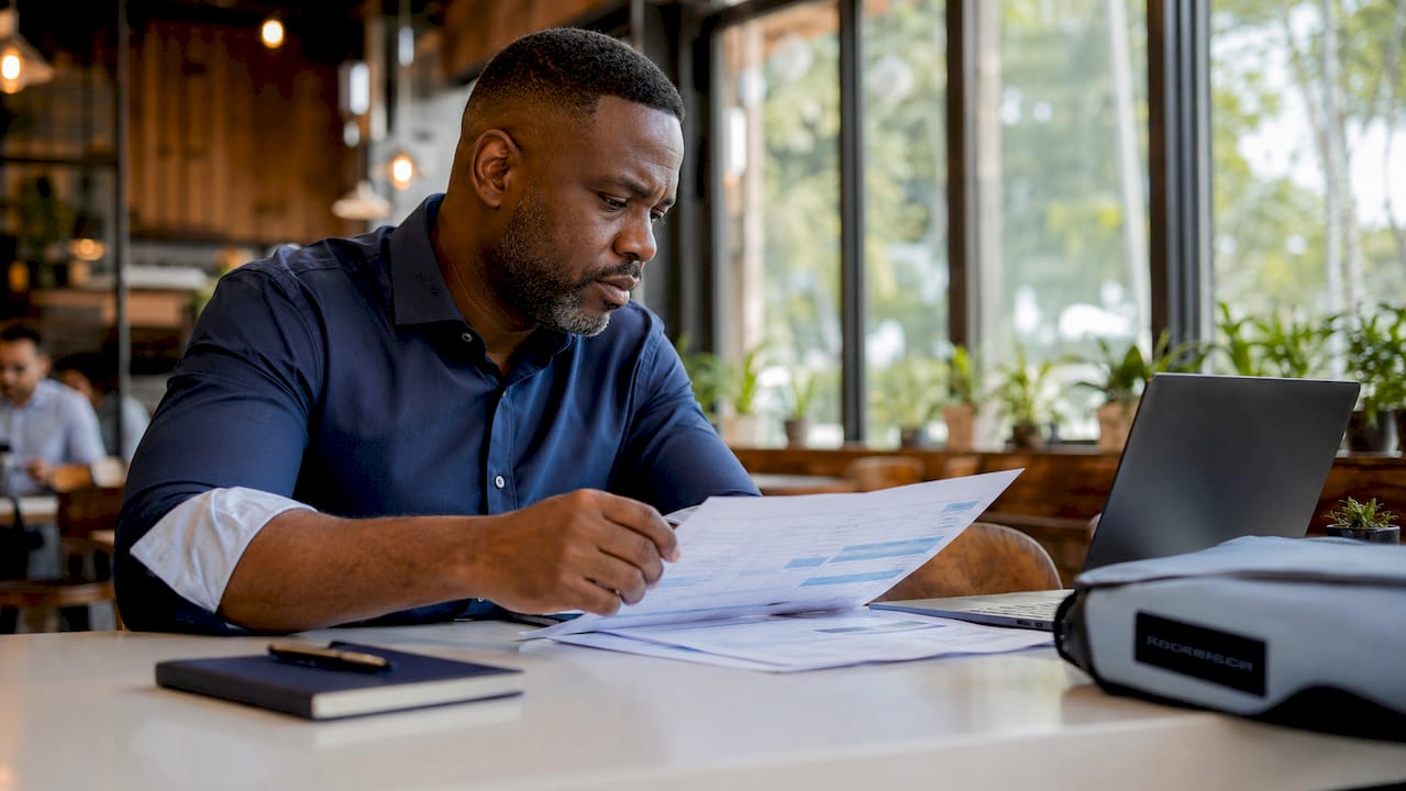 Logistics manager reviewing haulage schedules