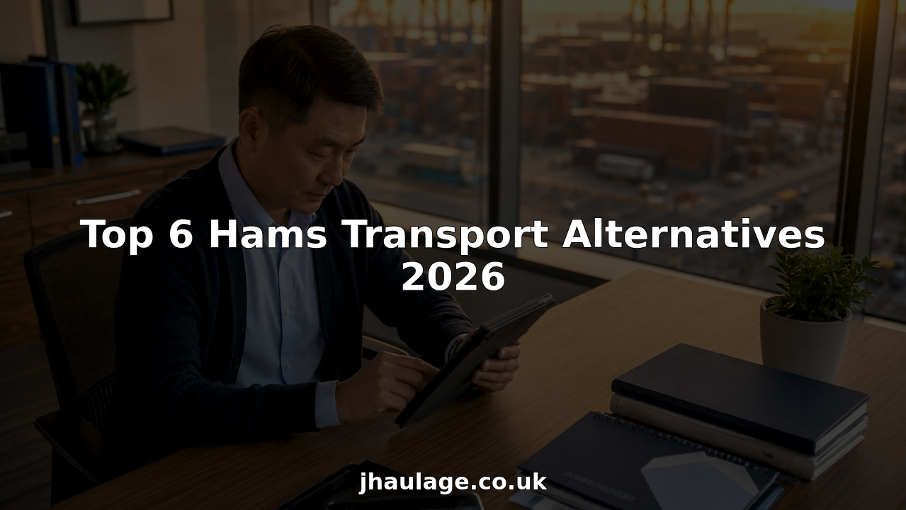 Logistics manager using tablet at port office overlooking container yard