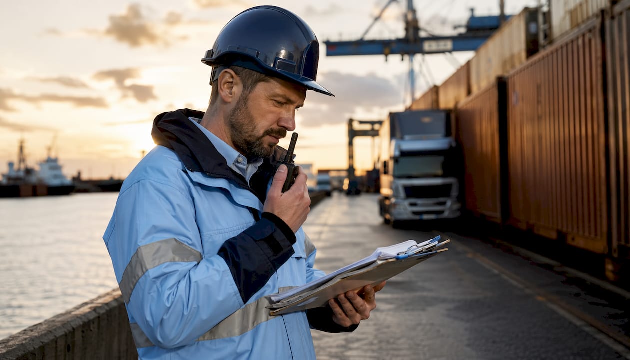 Port liaison coordinating haulage at busy UK port