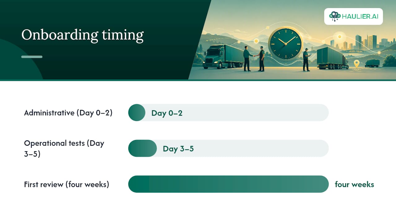 Onboarding checklist after a job is awarded — overview diagram