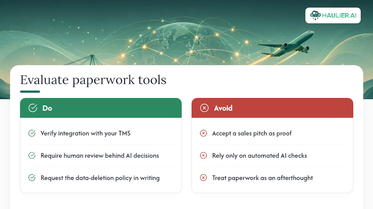 How Haulier.AI gives you real-time paperwork status without the guesswork — overview diagram