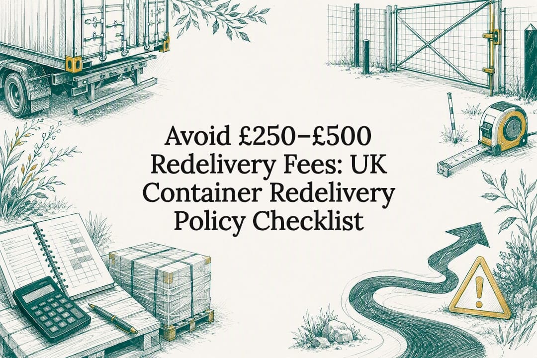 Decorative container redelivery checklist title card