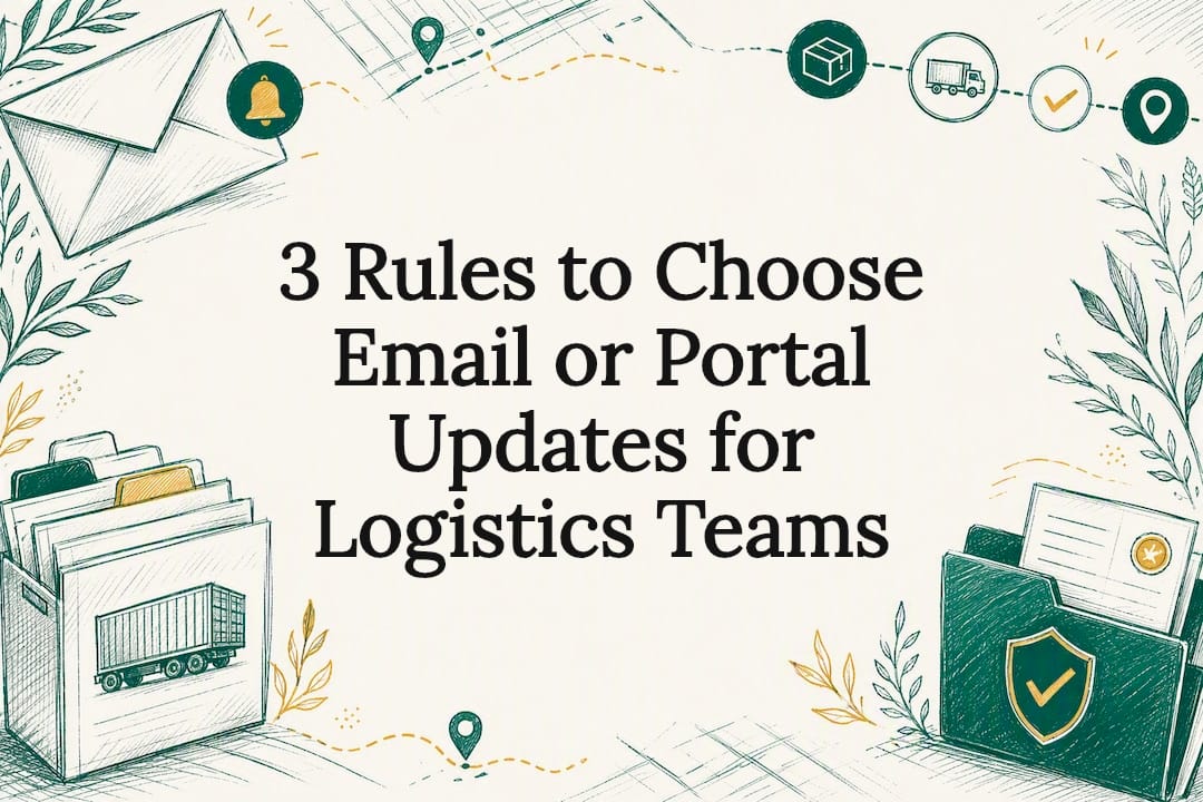 Decorative email and portal update illustration