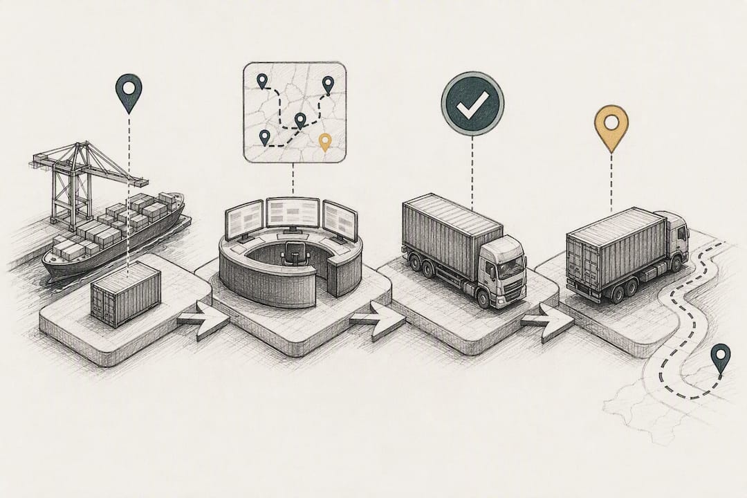 Illustration of haulage capacity booking flow