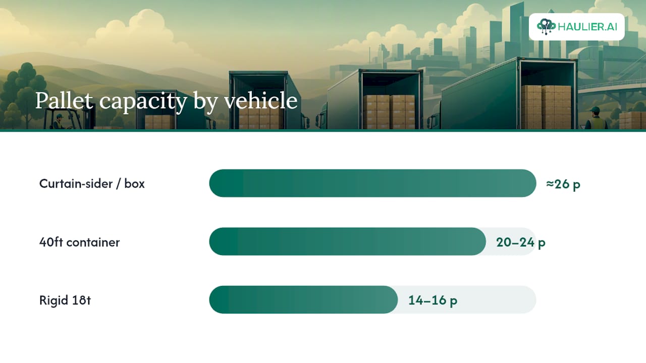 Comparison of UK vehicle pallet capacities