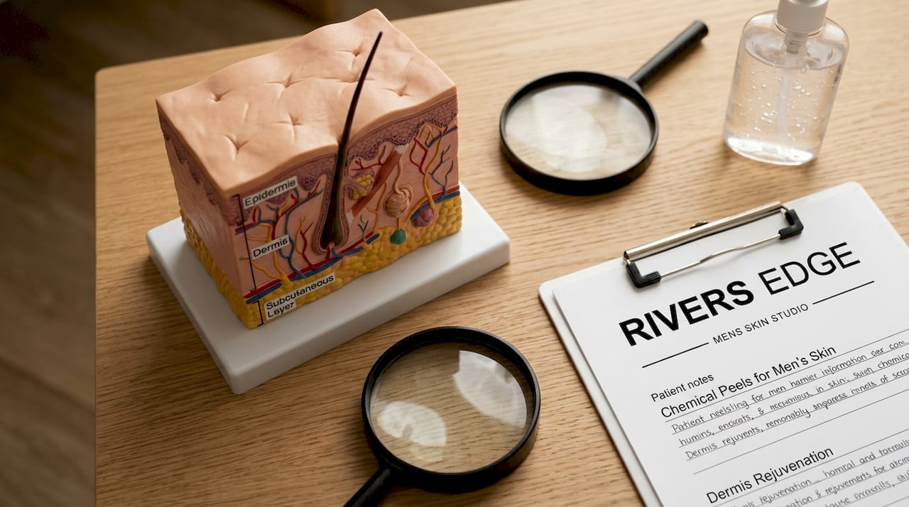 Anatomical skin layers model for chemical peels