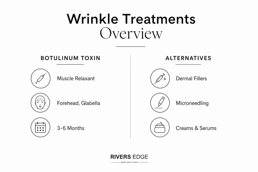 Infographic comparing anti-wrinkle treatments and alternatives