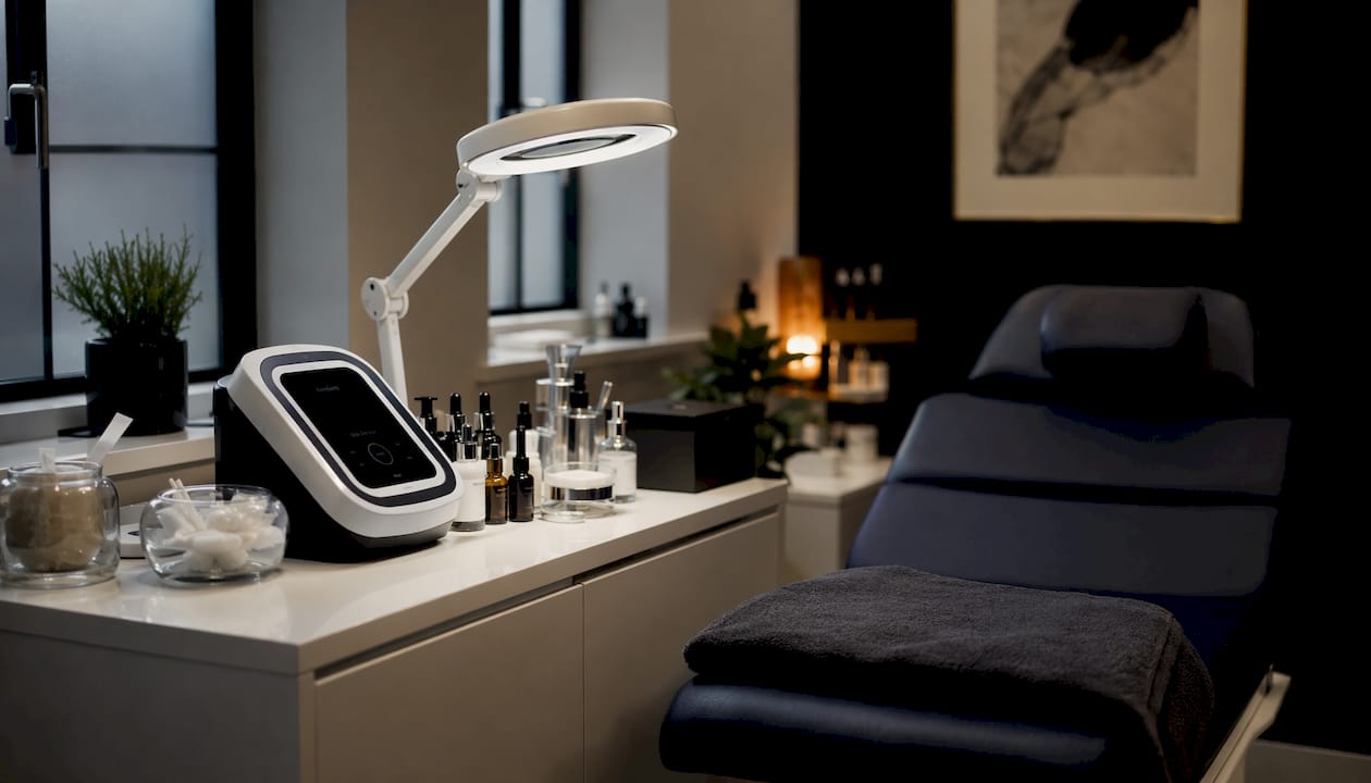 Dermatology treatment tools in professional clinic