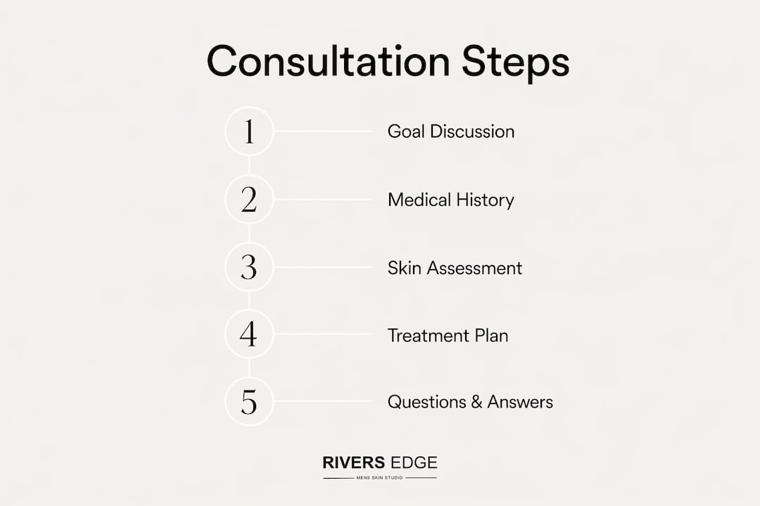 Infographic illustrating consultation steps