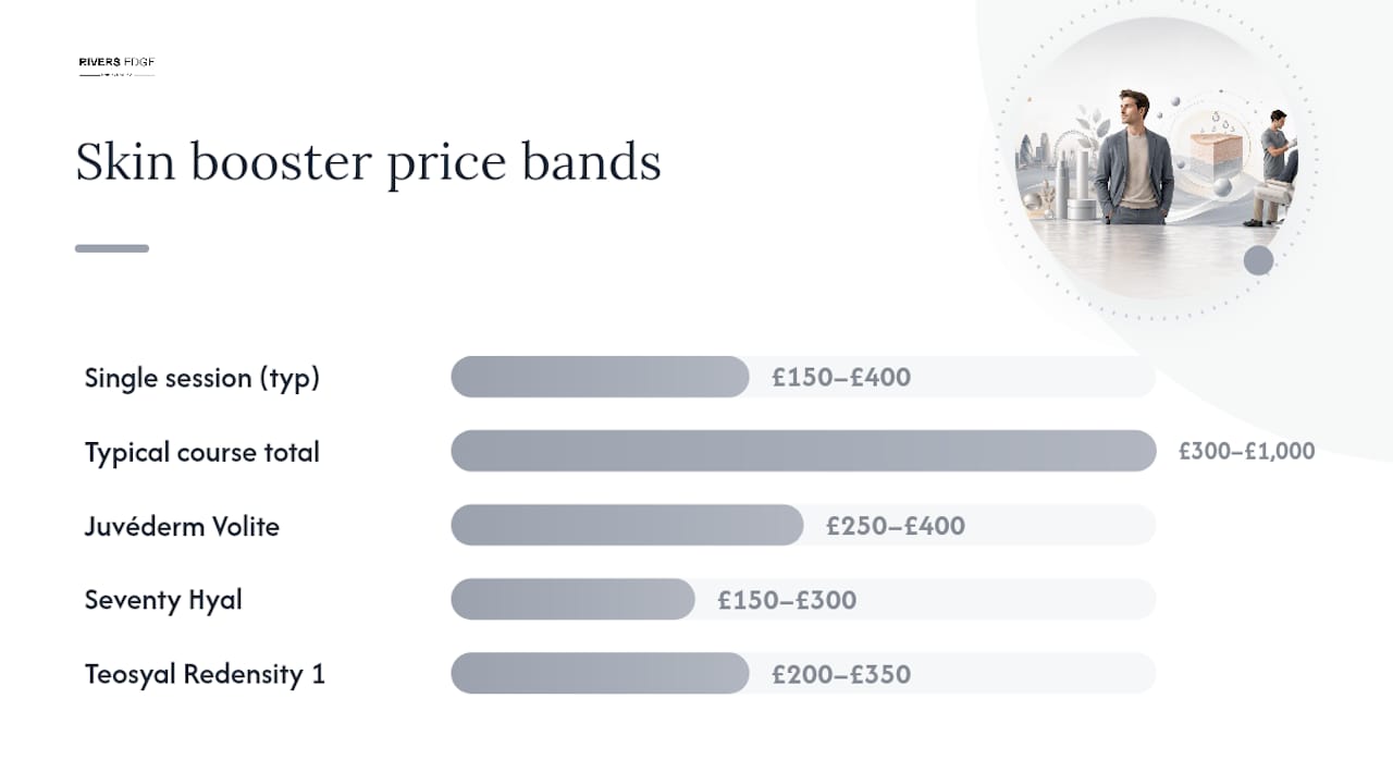 Skin booster cost range in UK diagram