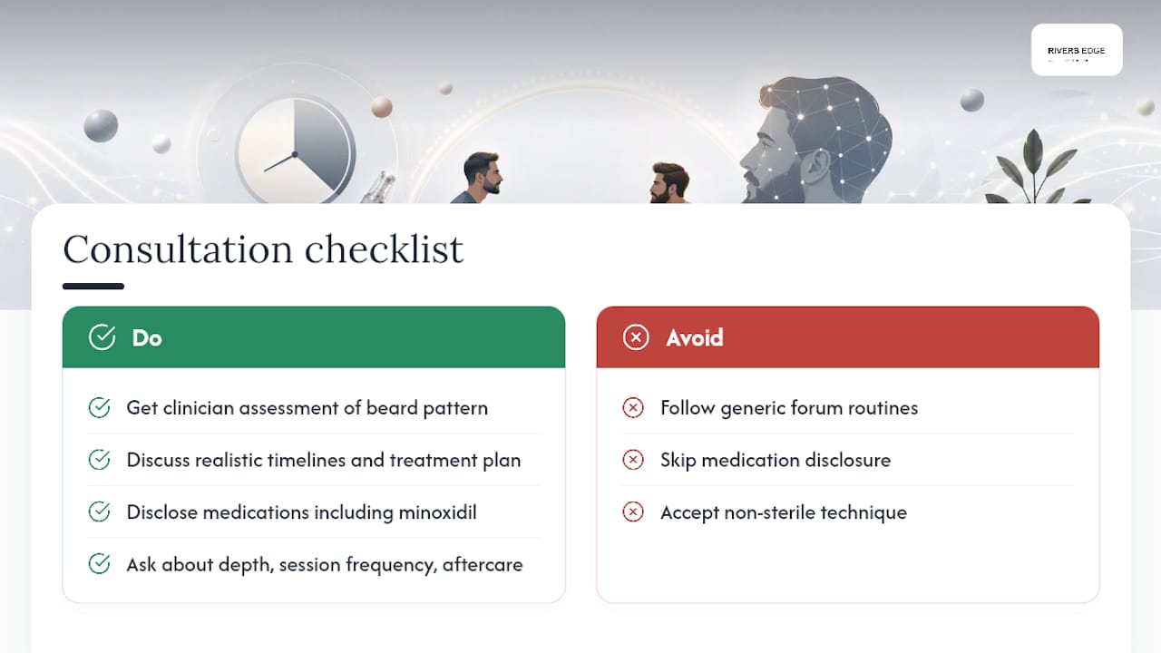 Considering professional microneedling for your beard? — overview diagram