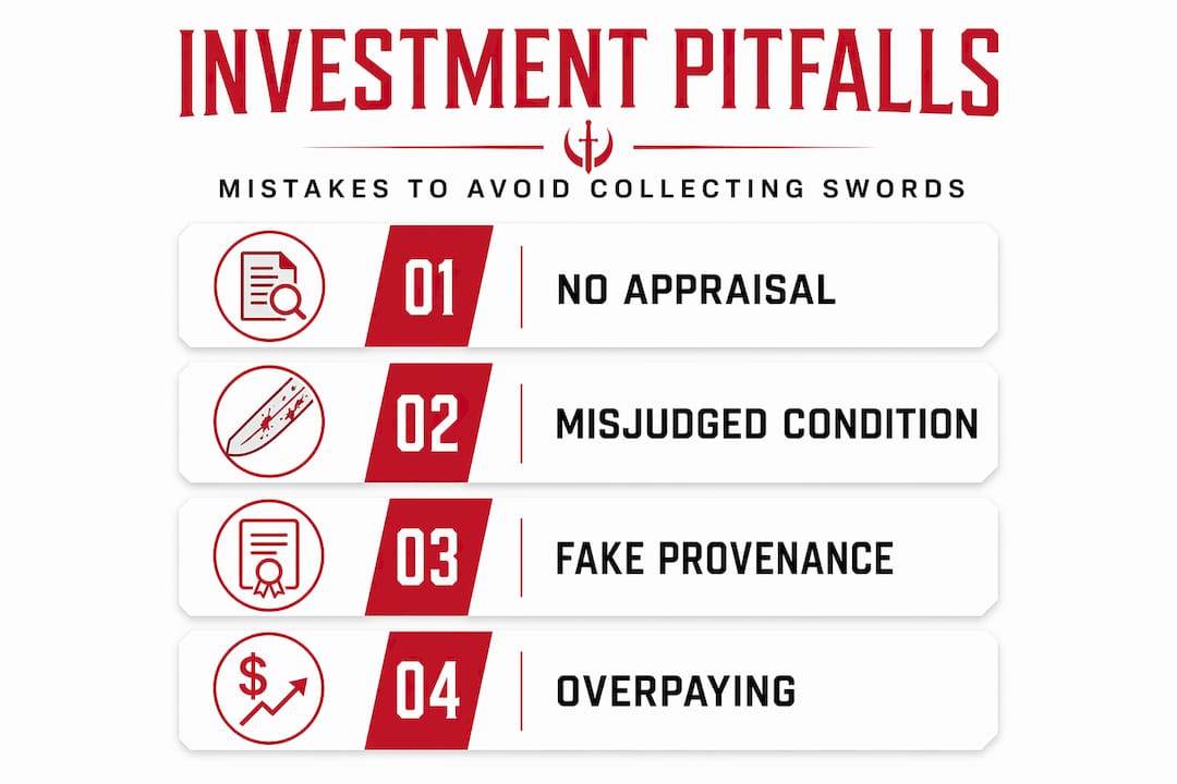 Infographic highlighting top sword investment mistakes
