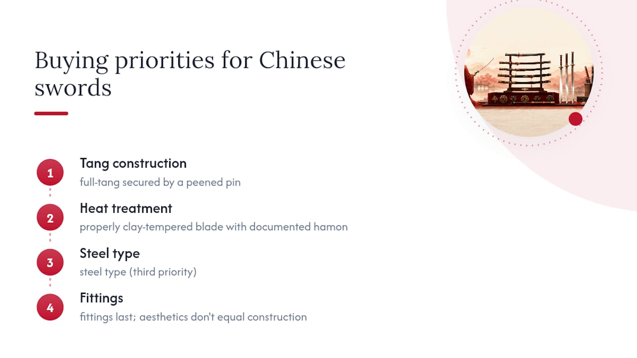 What most buyers get wrong about choosing a Chinese sword — overview diagram