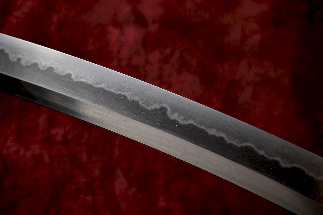 Katana blade hamon showing real 3D depth