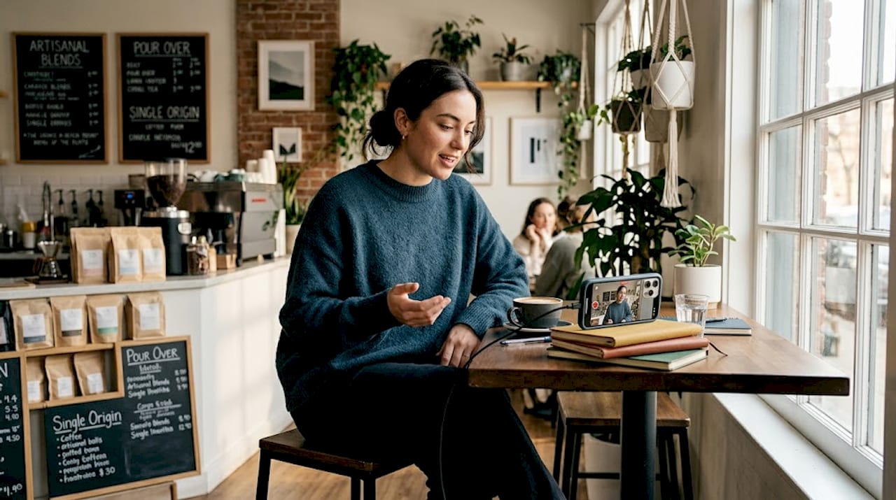 Staff records nonprofit Instagram video