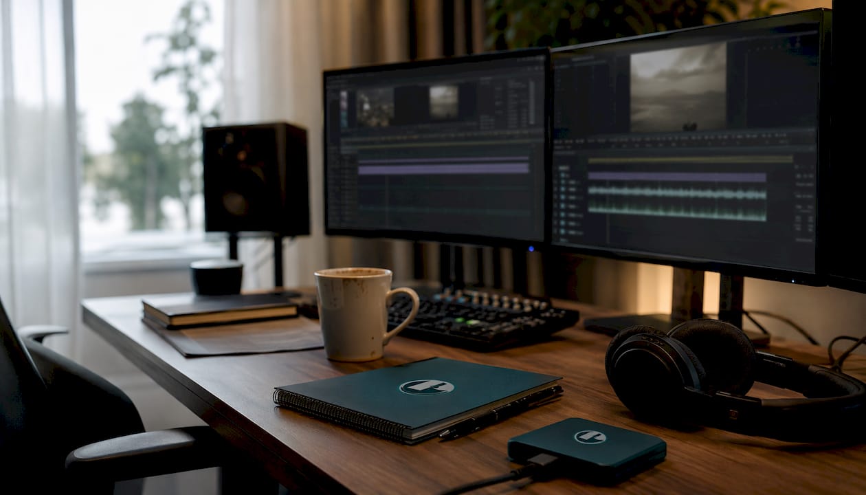 Editing workspace for policy documentary post-production