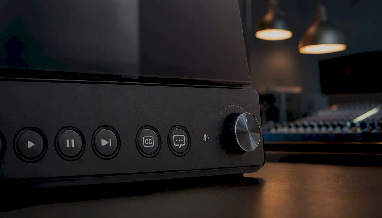 Video player controls with accessible caption and AD toggles