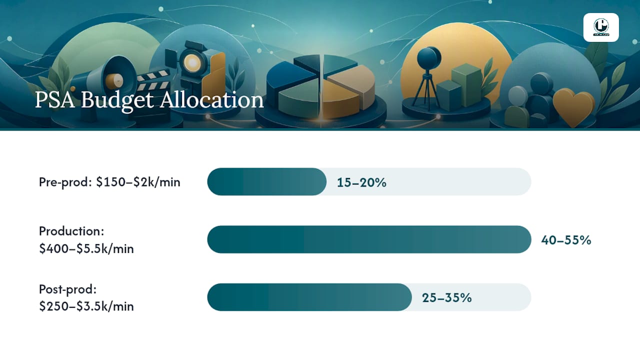 Breakdown of PSA production budget stages