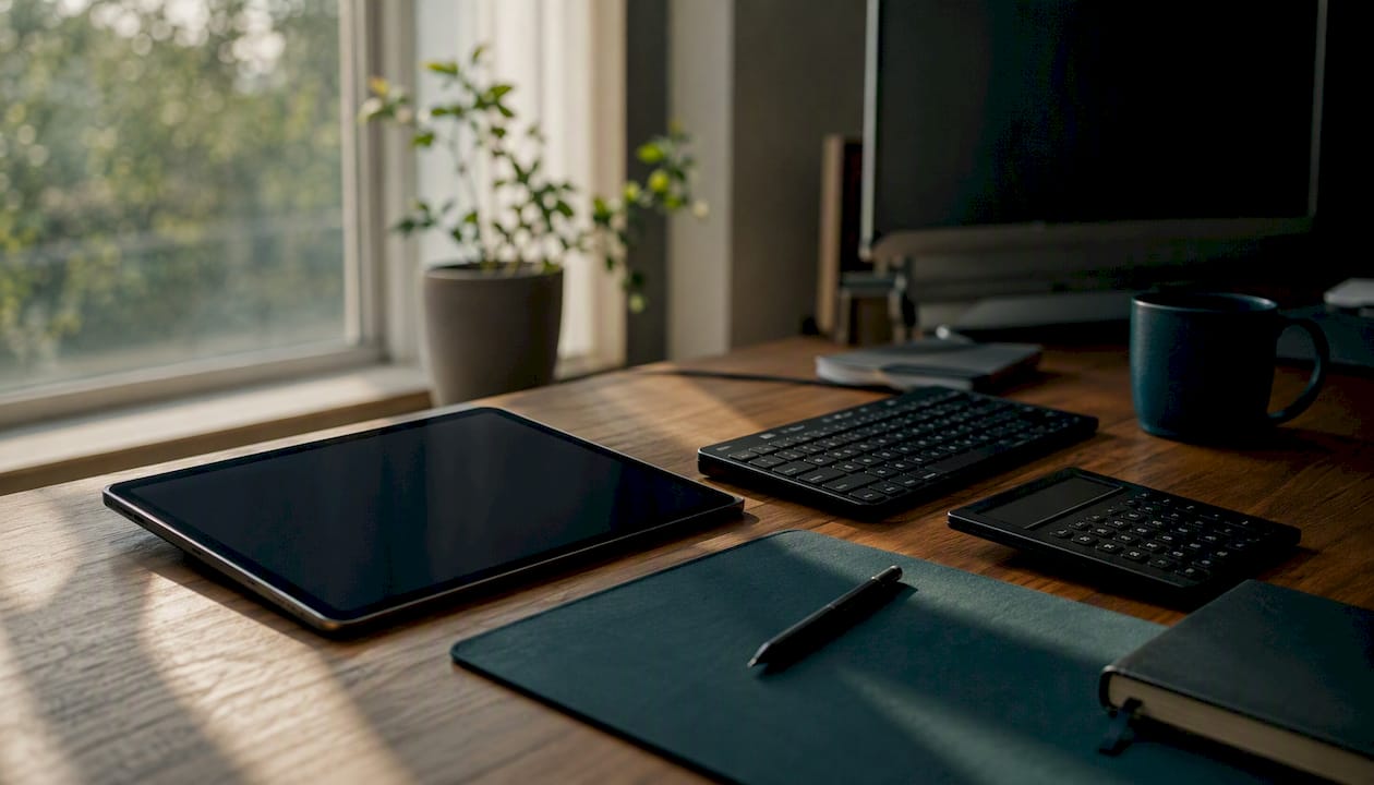 Video production budgeting tools on desk