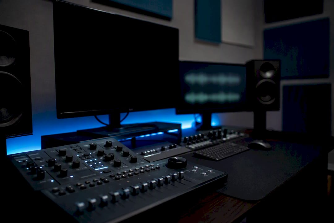 Caption timing hardware and workstation close-up