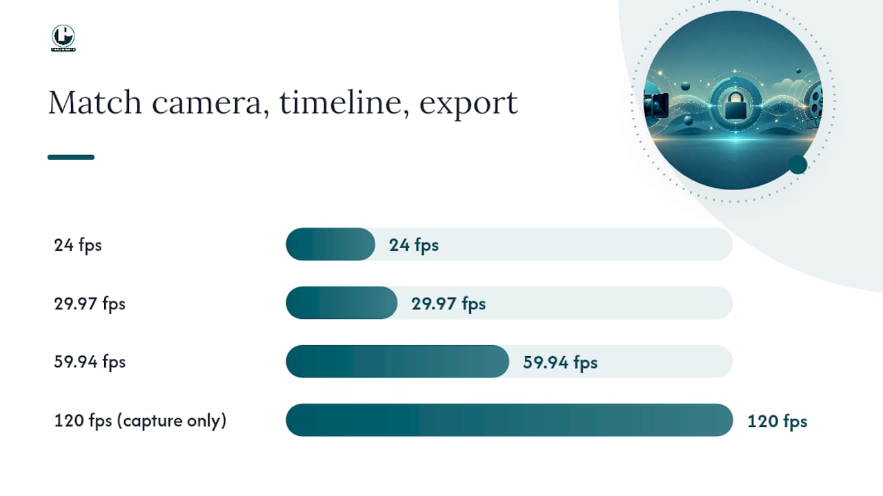 Frame rate path from capture to final export