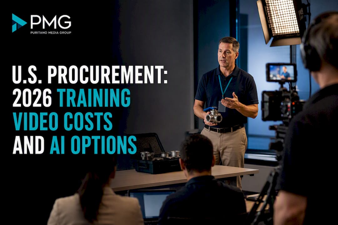 Instructor filming a corporate training demonstration