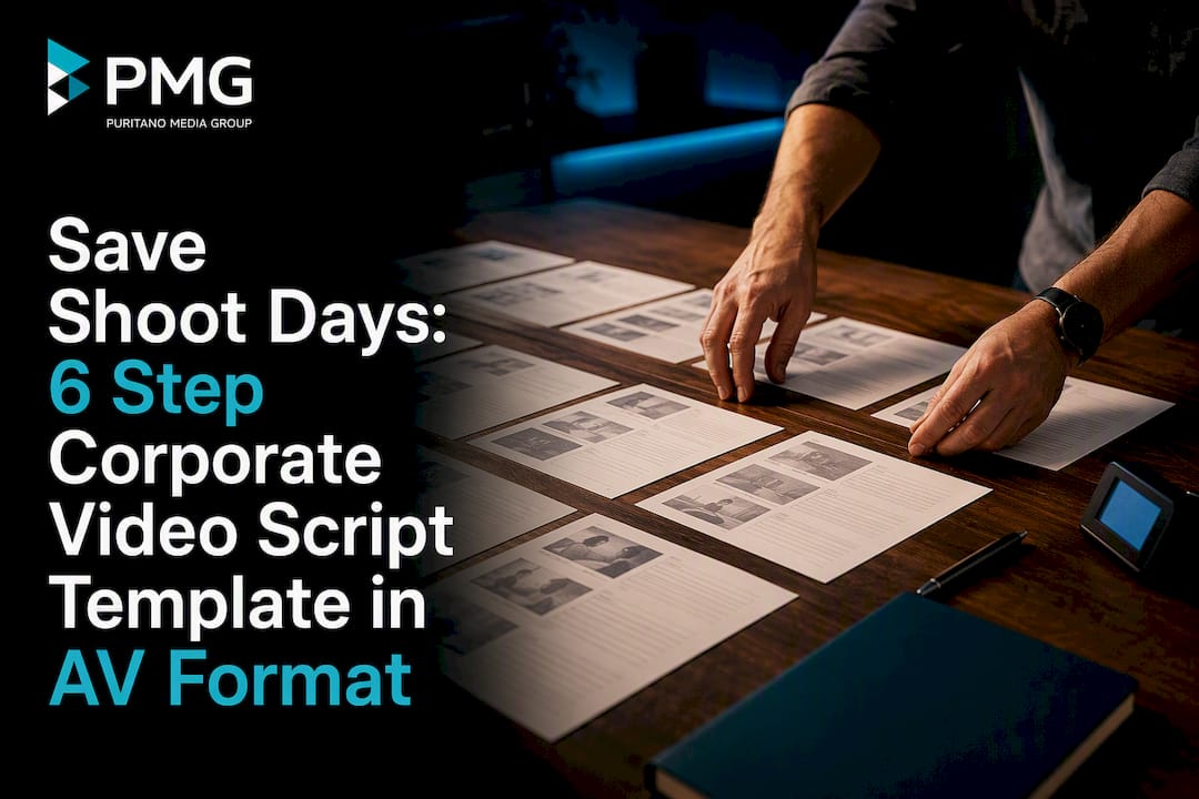 AV script and storyboard planning table