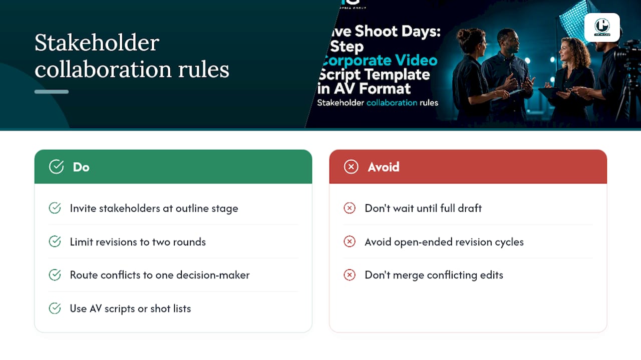 How Do You Collaborate With Stakeholders on a Video Script? — overview diagram