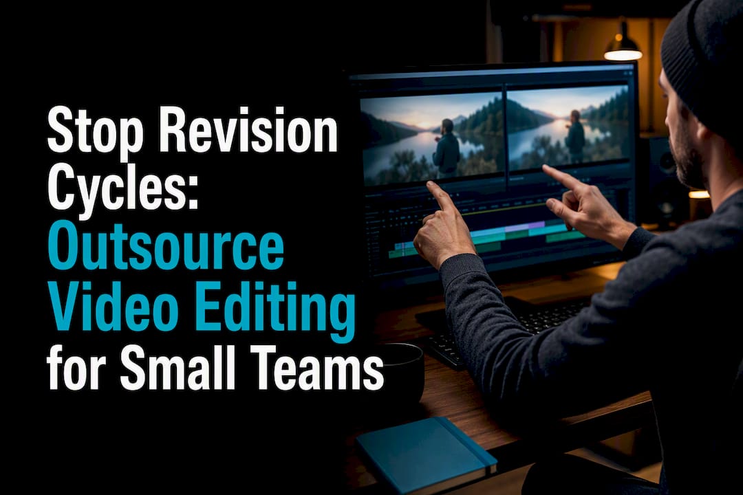 Editor reviewing outsourced video footage