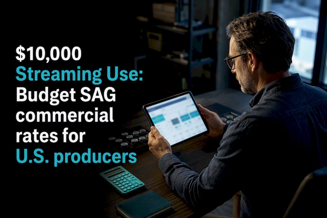 Producer reviewing streaming commercial budget