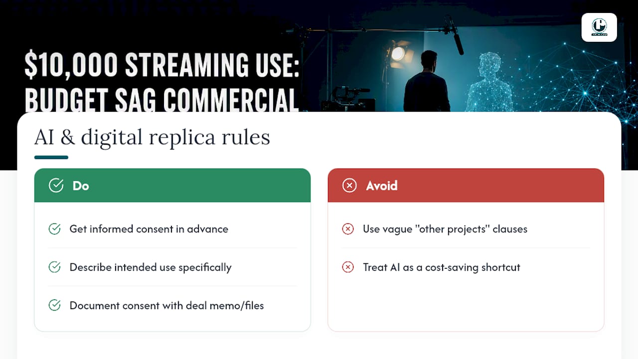 AI, Digital Replicas, and What Producers Must Do Before Shooting — overview diagram