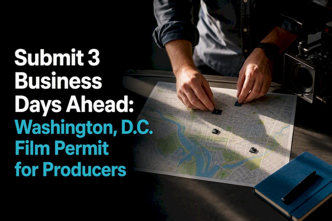 Producer reviewing D.C. filming jurisdiction map