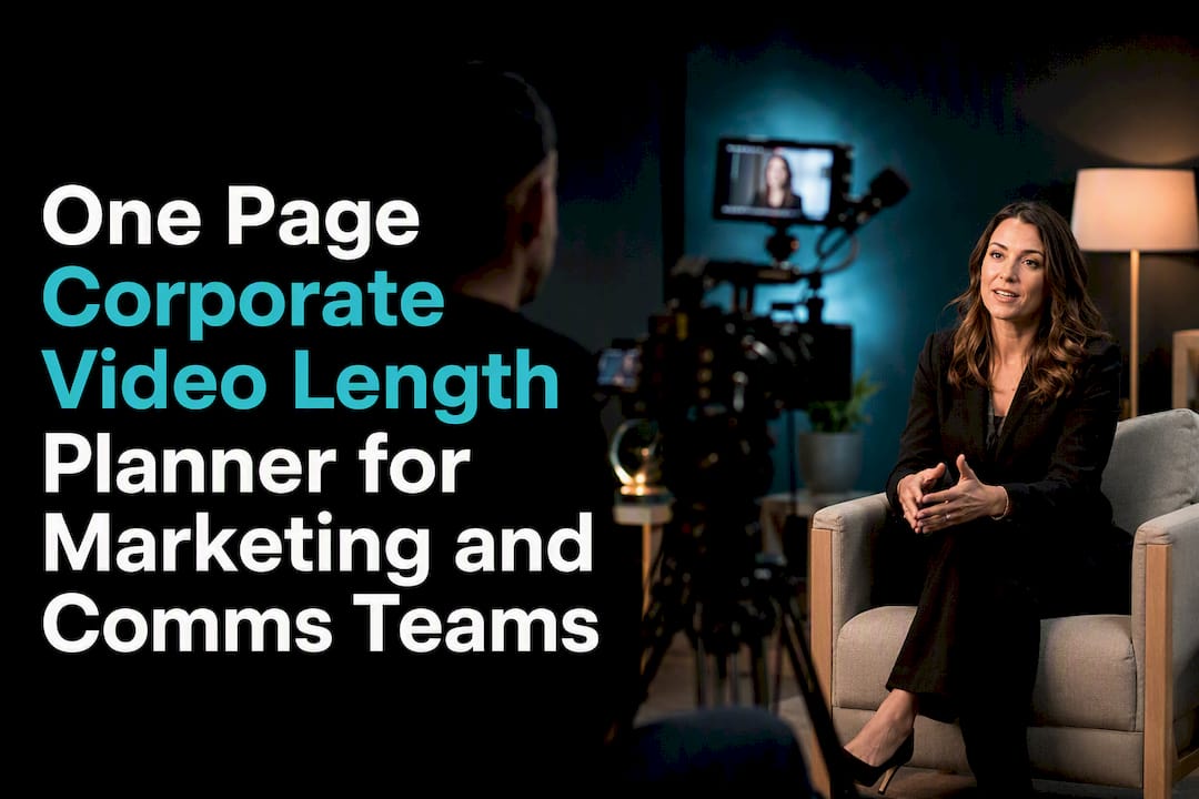 Corporate interview filming for video length planning