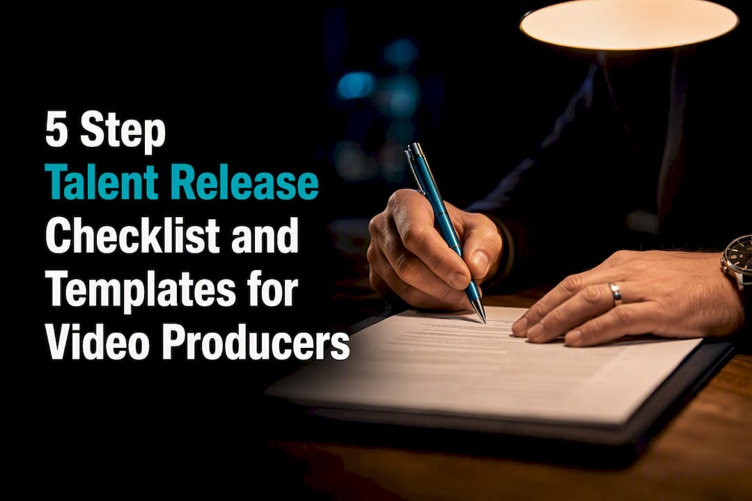 Producer signing a talent release form