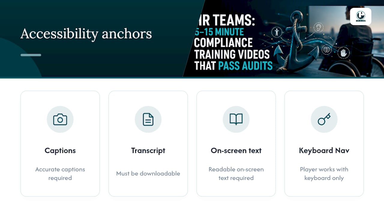 Four requirements for accessible compliance training